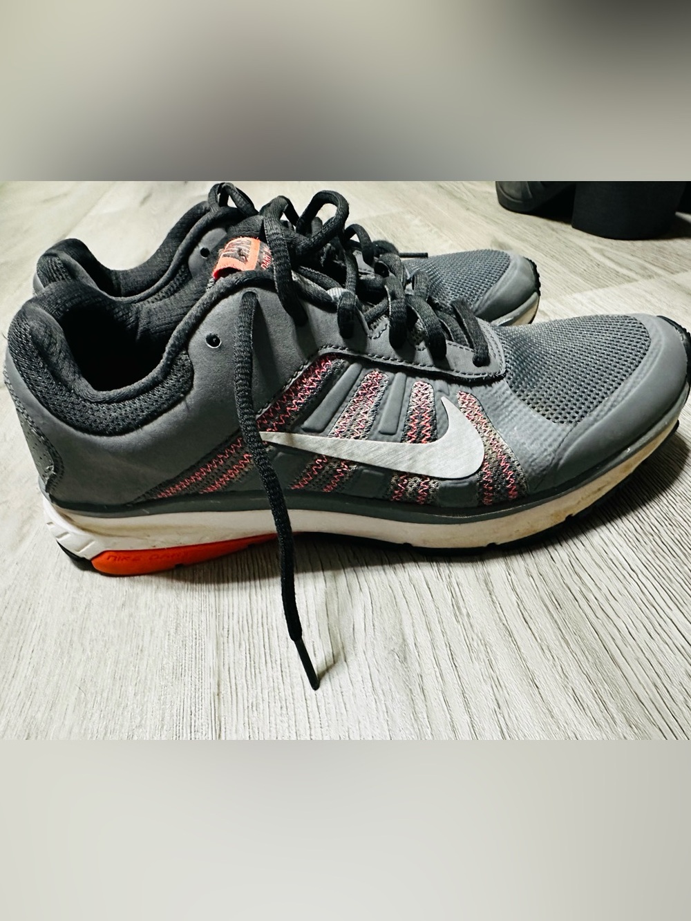 Nike Gray and Coral Training Sneakers
